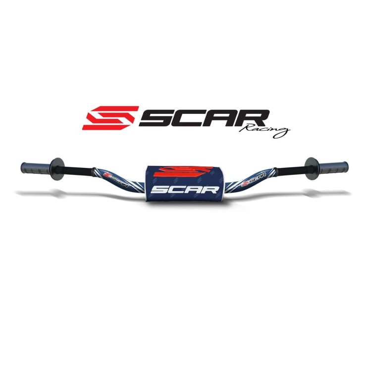 Guidon sans barre SCAR O2 pour Sherco noir/bleu