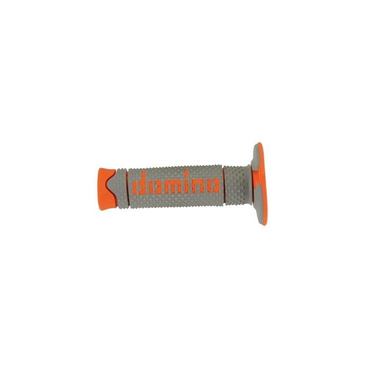 Poignées Domino Off-Road Full Grip Gris-Orange