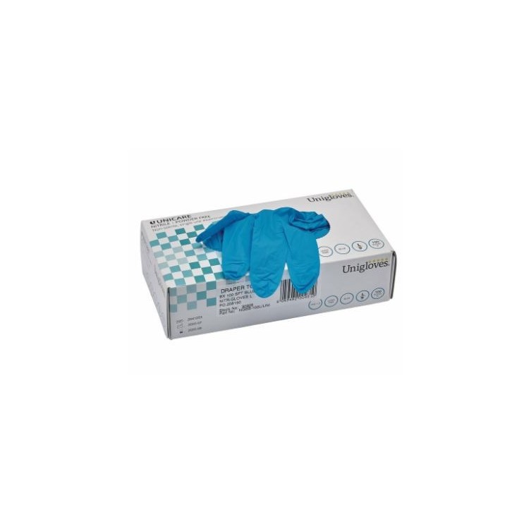 Gants nitrile d’atelier DRAPER bleu (100 pièces) Gants nitrile d’atelier DRAPER bleu (100 pièces)