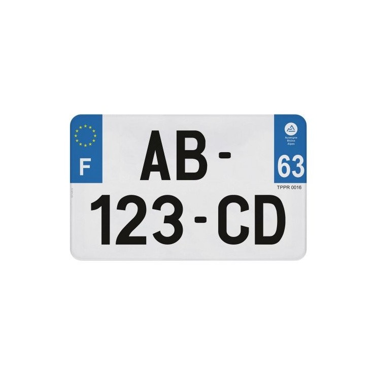 Plaque d'immatriculation pour moto de route