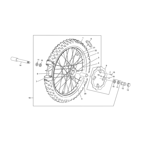 Roue avant SHERCO 125 SE...