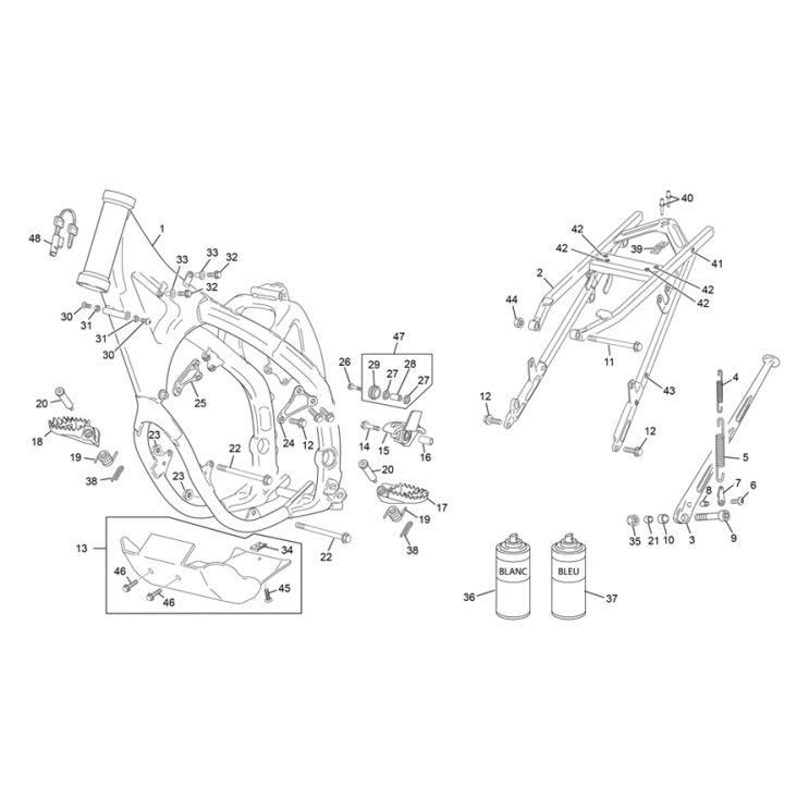 Cadre SHERCO 250 SEF FACTORY 2023