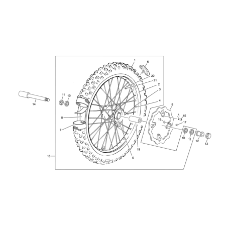Roue avant SHERCO 250 SEF...