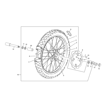 Roue avant SHERCO 450 SEF...