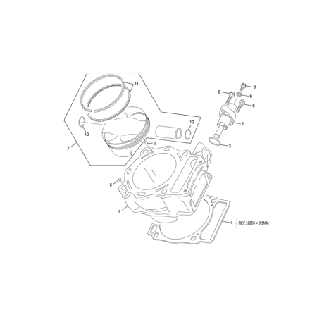 Cylindre, SHERCO 450 SEF...