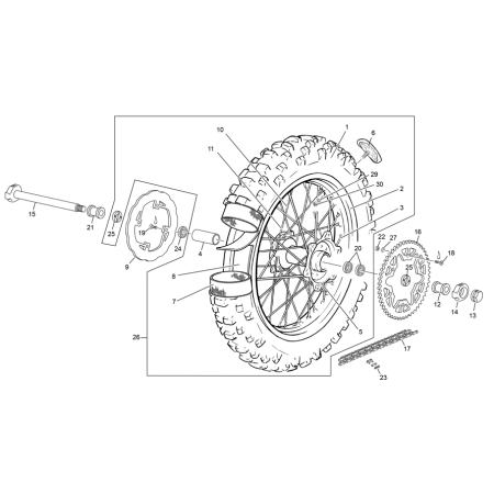 Roue arrière SHERCO 450 SEF...