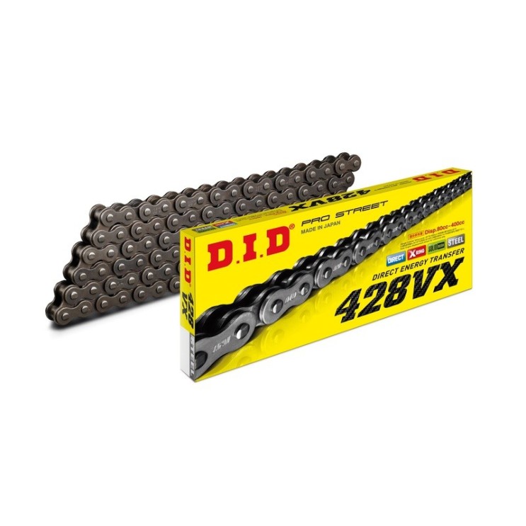 Chaîne de transmission D.I.D 428VX X-Ring 428 ( 50 cc ) Chaîne de transmission D.I.D 428VX X-Ring 428 ( 50 cc )
