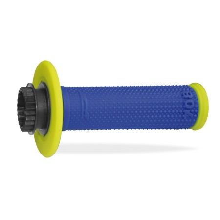 Poignées Lock On Progrip 708 pour Sherco - Jaune Fluo/Bleu