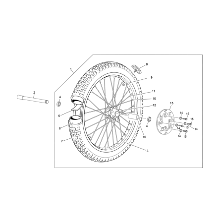 ROUE AVANT  SHERCO ST 125 2016