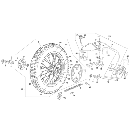 ROUE ARRIÈRE  SHERCO ST 125...