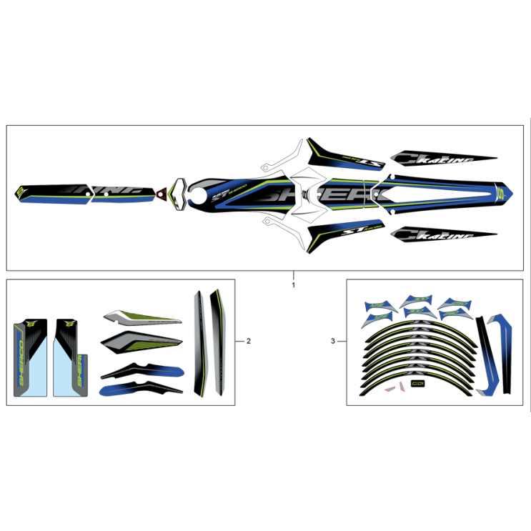 ADHÉSIFS SHERCO ST 125 2017