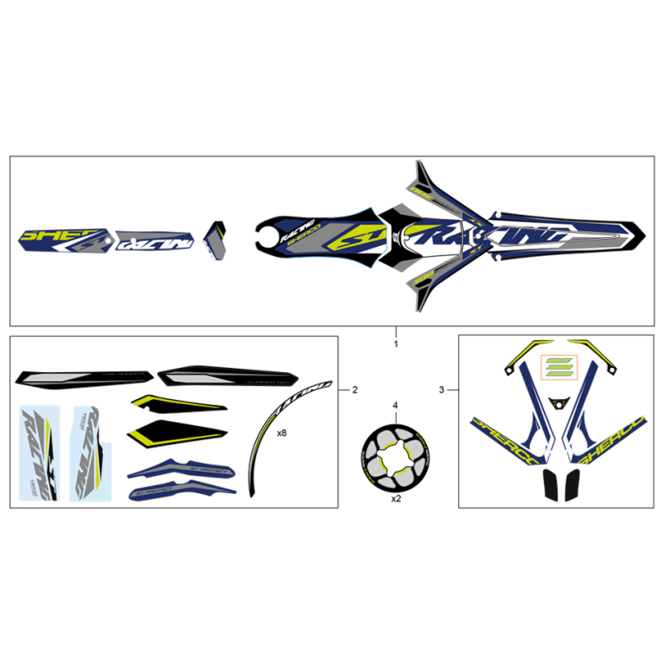 ADHÉSIFS SHERCO ST 125 2018