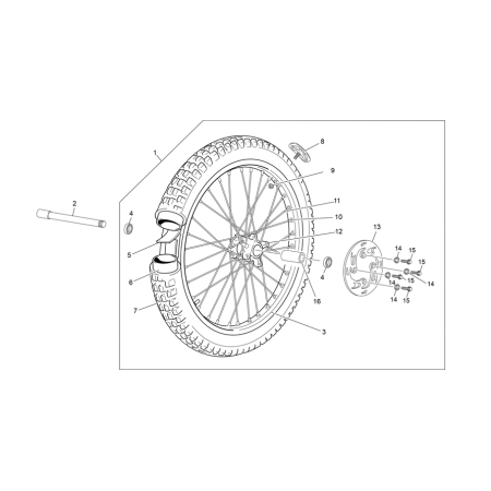 ROUE AVANT SHERCO ST 125 2019