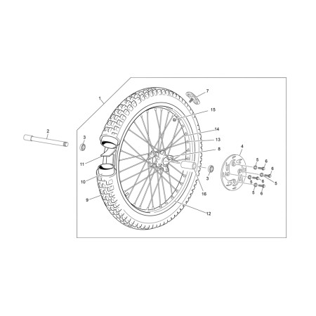 ROUE AVANT SHERCO ST 125 2020