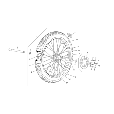 ROUE AVANT SHERCO ST 125 2021