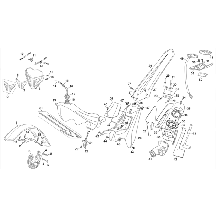 PLASTIQUES SHERCO 1.25 FACTORY 2016