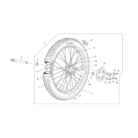 ROUE AVANT SHERCO 1.25...