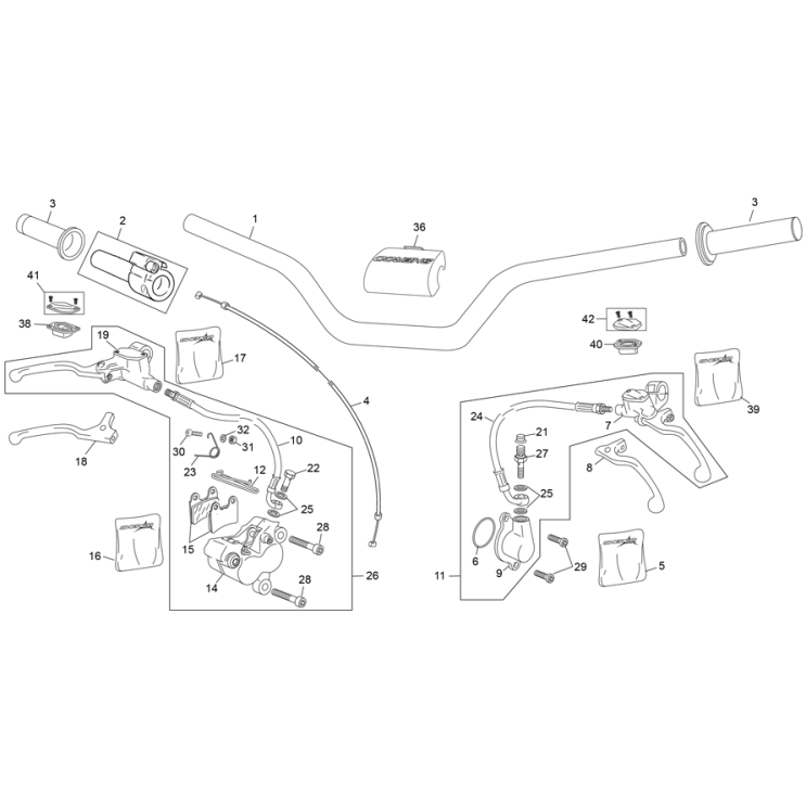 GUIDON SHERCO 1.25 FACTORY 2017