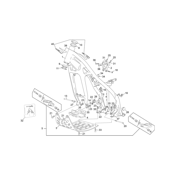 CADRE SHERCO 1.25 FACTORY 2018