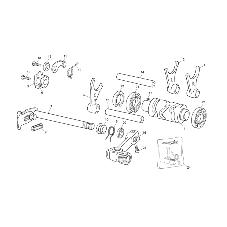 SÉLECTEUR SHERCO 1.25 FACTORY 2019