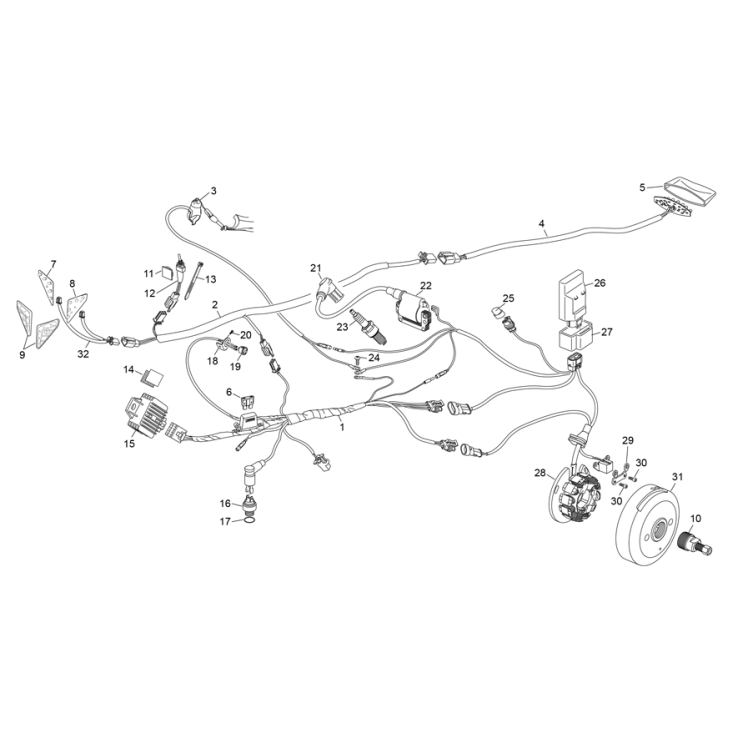 FAISCEAU ÉLECTRIQUE SHERCO 1.25 FACTORY 2020