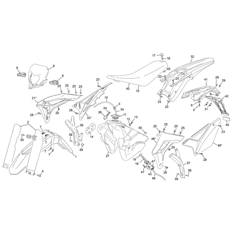 Plastiques SHERCO 125 SE Factory 2023
.