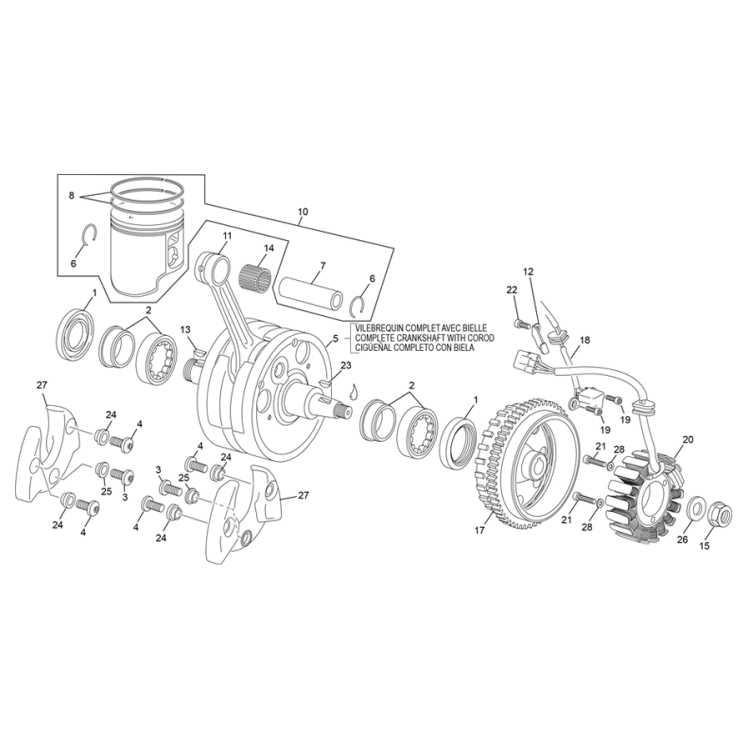 Vilebrequin, piston, allumage SHERCO 125 SE Factory 2023
.