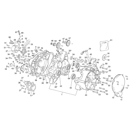 Carters moteur SHERCO 50...