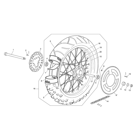 Roue arri?re SHERCO 50...