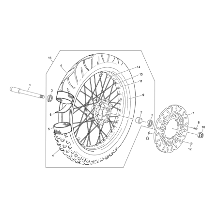 Roue avant SHERCO 50  2021 RS