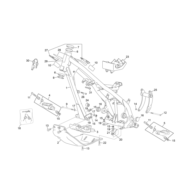 CADRE SHERCO 125 TY 2019