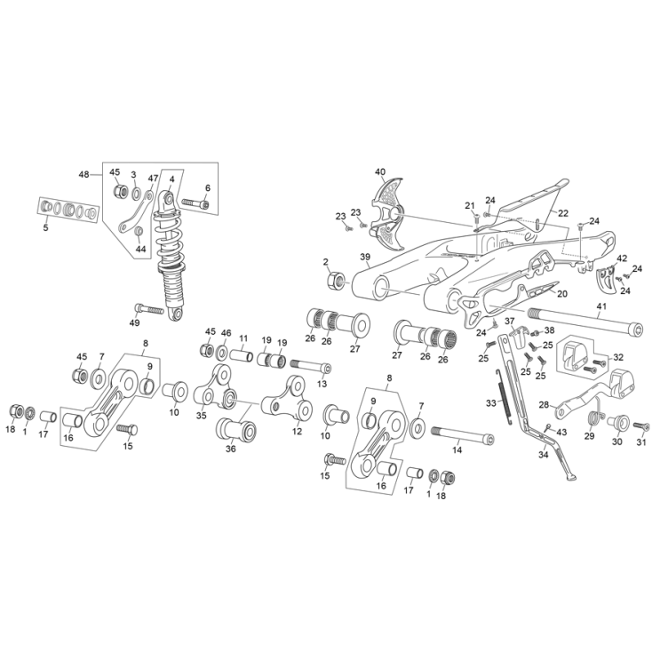 AMORTISSEUR - BRAS OSCILLANT SHERCO 125 TY 2019