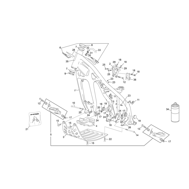CADRE SHERCO 1.25 FACTORY 2021