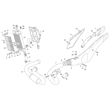 RADIATEUR - ÉCHAPPEMENT...