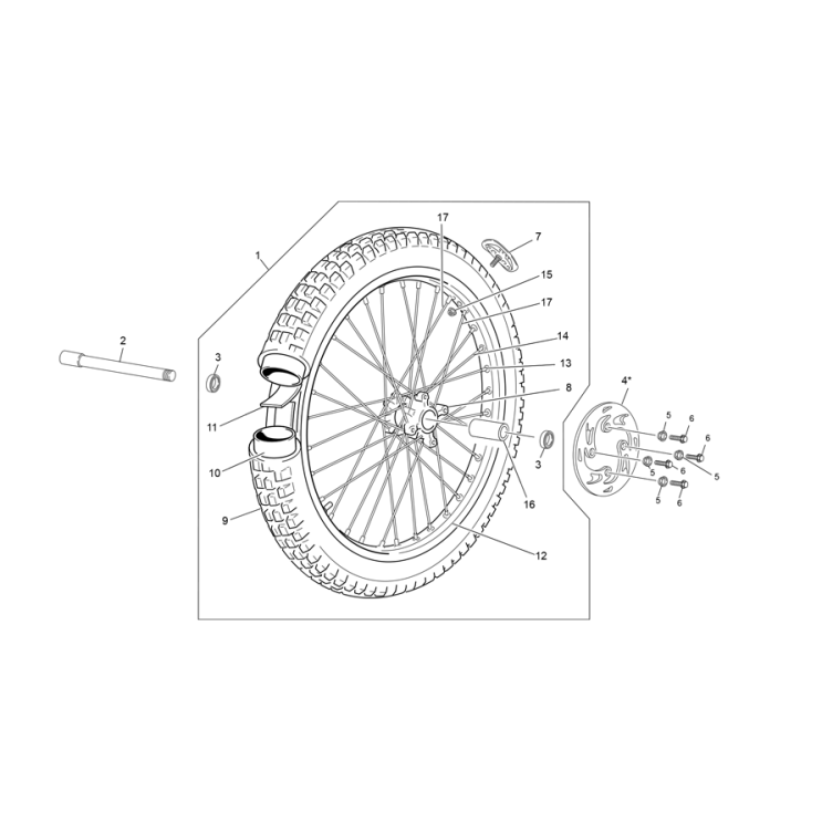 ROUE AVANT SHERCO 1.25 FACTORY 2021