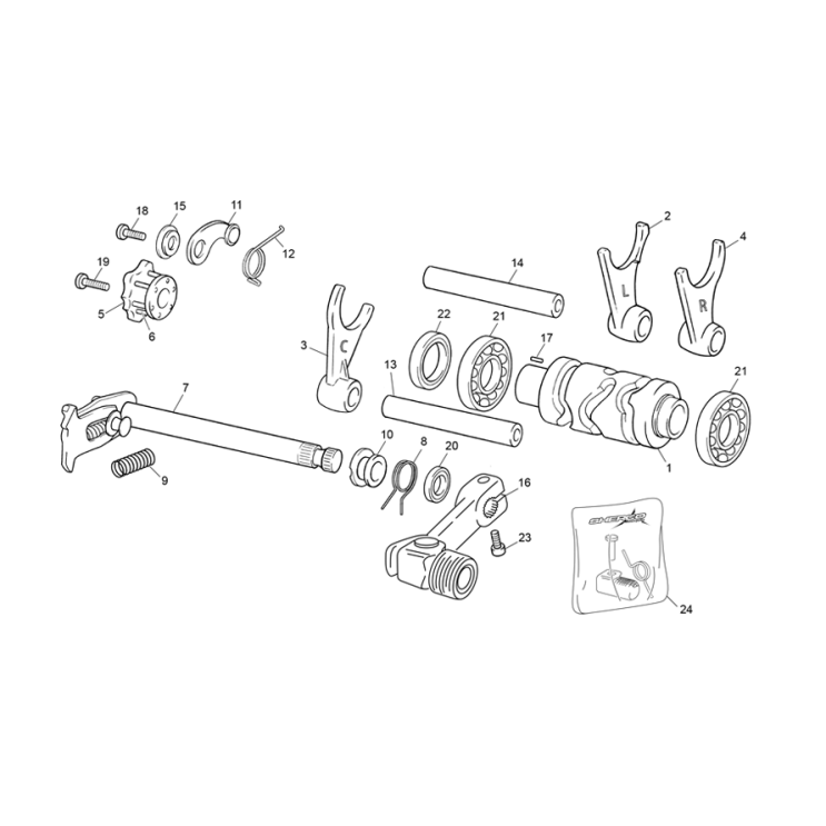 SÉLECTEUR SHERCO 1.25 FACTORY 2021