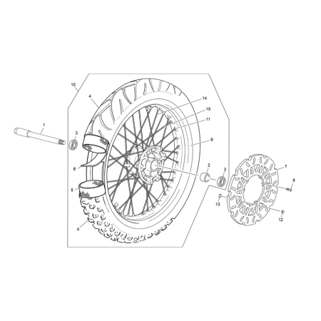 ROUE AVANT SHERCO 50 SE...