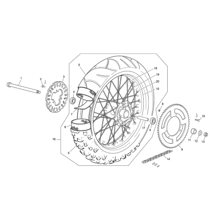 ROUE ARRIÈRE SHERCO 50 SE...