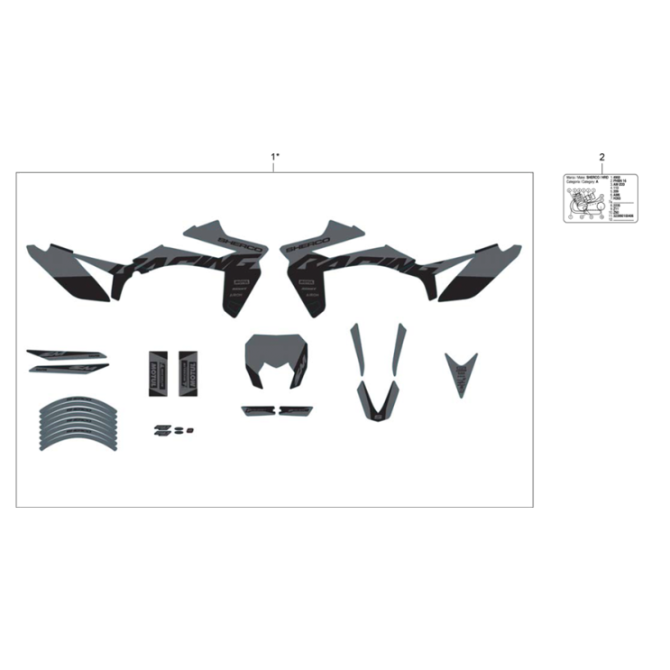 ADHÉSIF BLACK MOON  SHERCO 50 SM BLACK MOON RS 2023