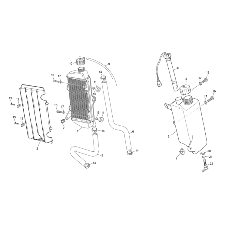 RADIATEUR SHERCO 50 SM FACTORY R 2023