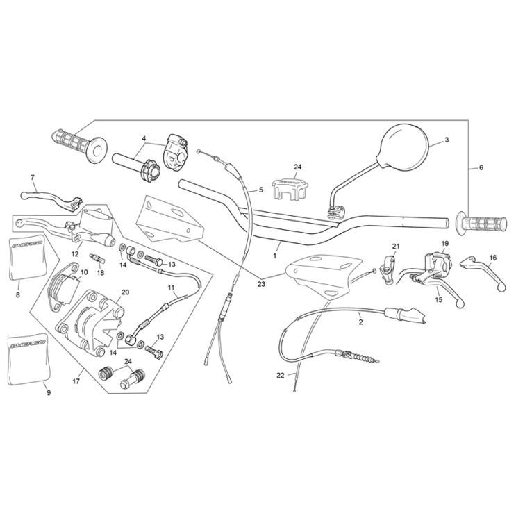 GUIDON SHERCO 50 SM FACTORY RS 2023