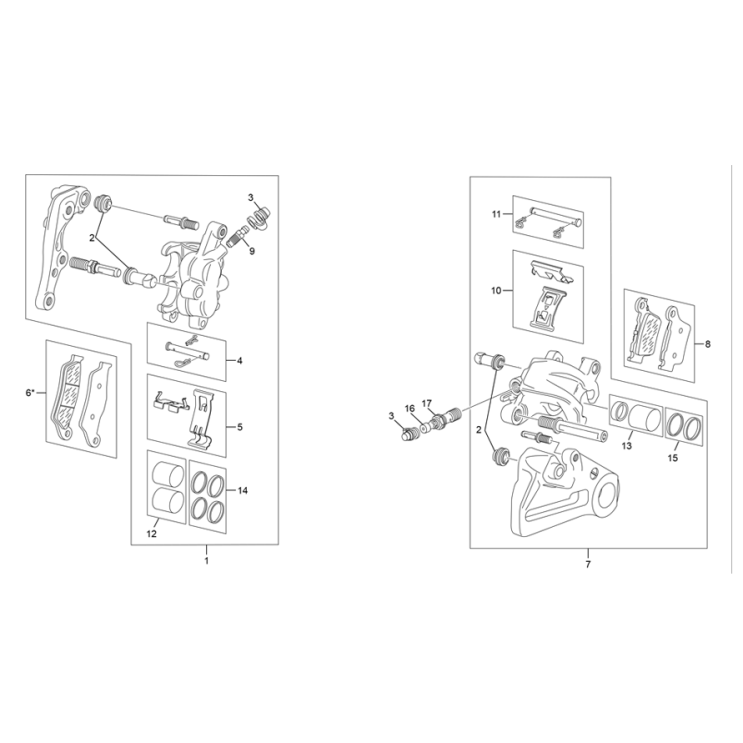 Kit Manchons Guidage étrier Frein BCF1355L - Pour JAGUAR X-TYPE 2001-2009, Avant/arrière, Métal + Caoutchouc