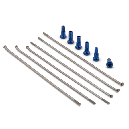 KIT 36 RAYONS AV+ECROUS BLEU ROUE 21" WISE WORK