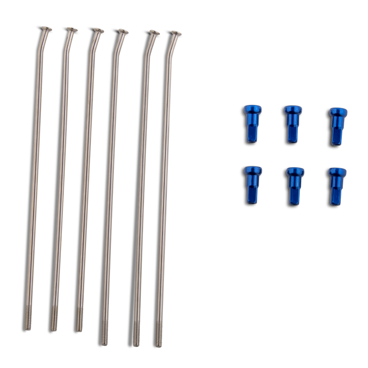 KIT 36 RAYONS AR+ECROUS BLEU ROUE 18" WISE WORK