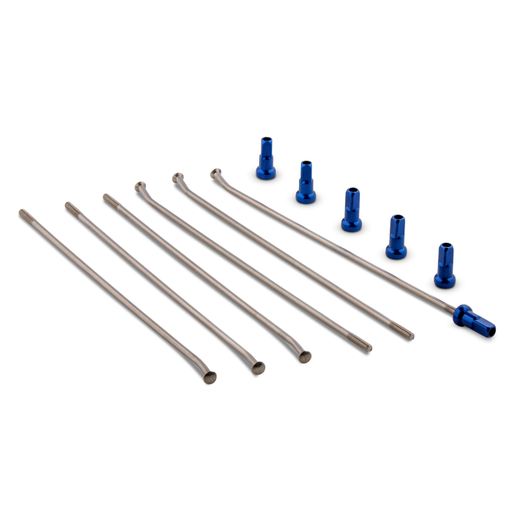 KIT 36 RAYONS AR+ECROUS BLEU ROUE 19" WISE WORK