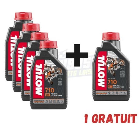 Pack Motul 710 2 Temps 4+1 gratuit pour Sherco