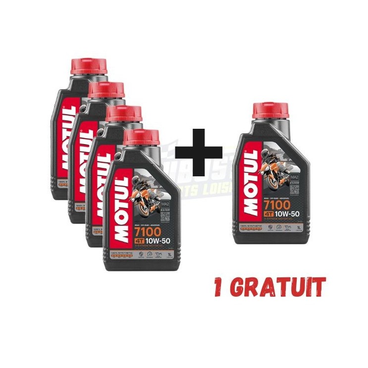 Pack Motul 7100 4 T 10W50 4+1 gratuit pour Sherco Pack Motul 7100 4 T 10W50 4+1 gratuit pour Sherco