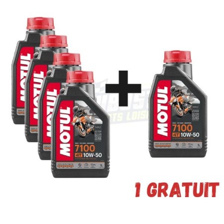 Pack Motul 7100 4 T 10W50 4+1 gratuit pour Sherco