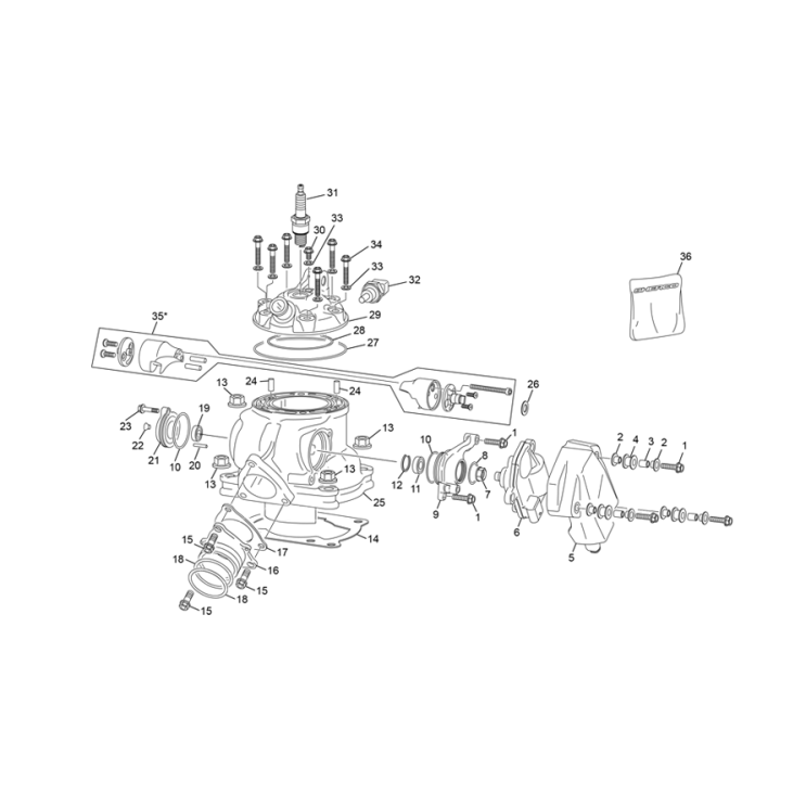 CYLINDRE ET CULASSE SHERCO 125 SE FACTORY 2024