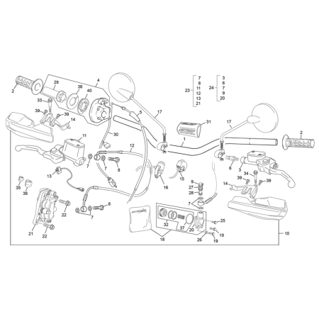 GUIDON ET COMMANDES  SHERCO...
